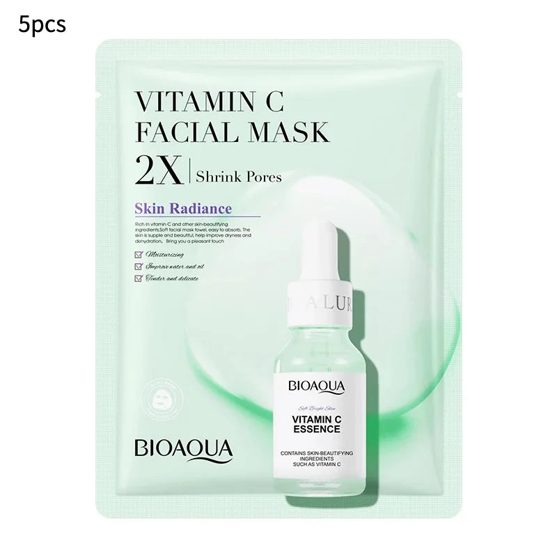 Revitalize Your Skin with 20Pcs Centella Collagen Face Masks - Hydrating & Refreshing Sheet Masks Infused with Hyaluronic Acid and Vitamin C
