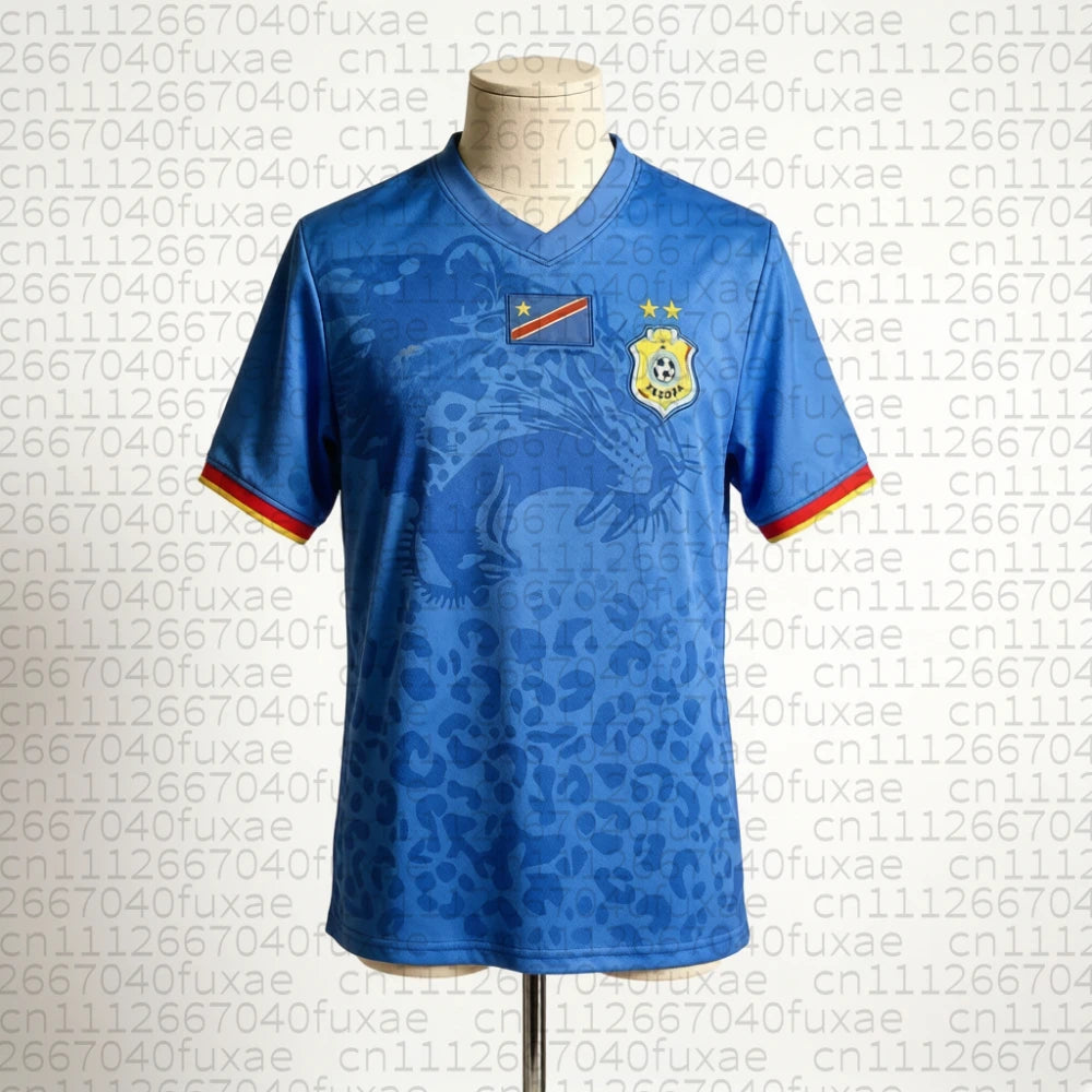Congo National Team Away Jersey - Breathable & Quick Drying Sports Football Jersey for All Seasons, Perfect for Family Matching
