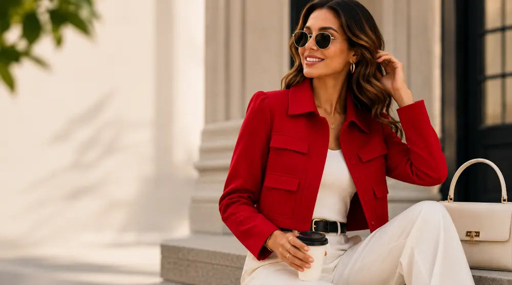 Chic Women's Vintage Turn-Down Collar Short Coat - Perfect for Office and Casual Wear