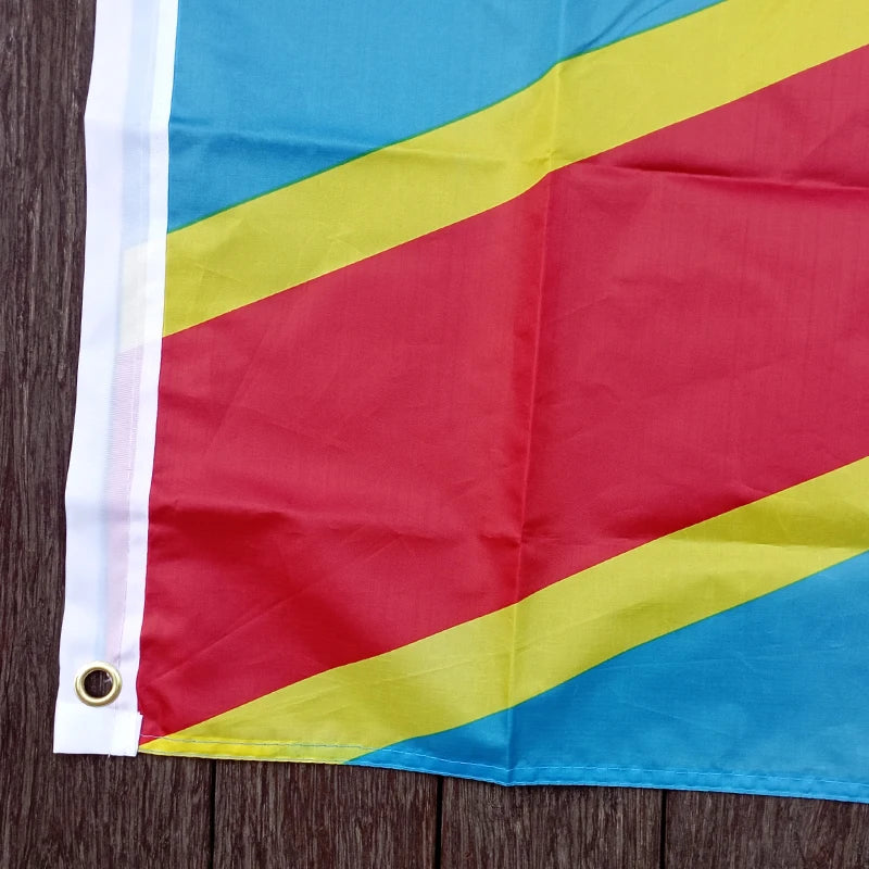 Vibrant 90 x 150 cm Congo Flag - Perfect for Home Decoration and Celebrations