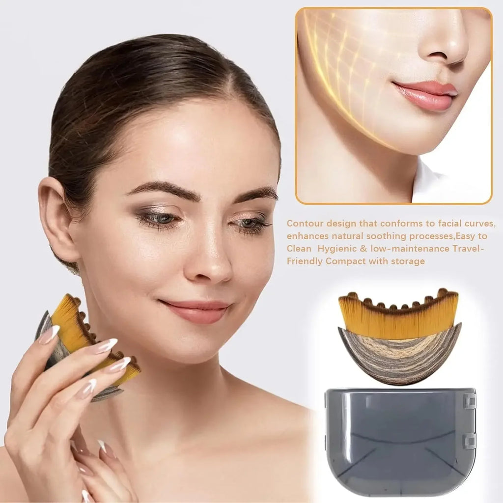 Revitalize Your Skin with the Lymphatic Contour Face Brush - Sculpt, Drain, and Refresh Your Facial Features!