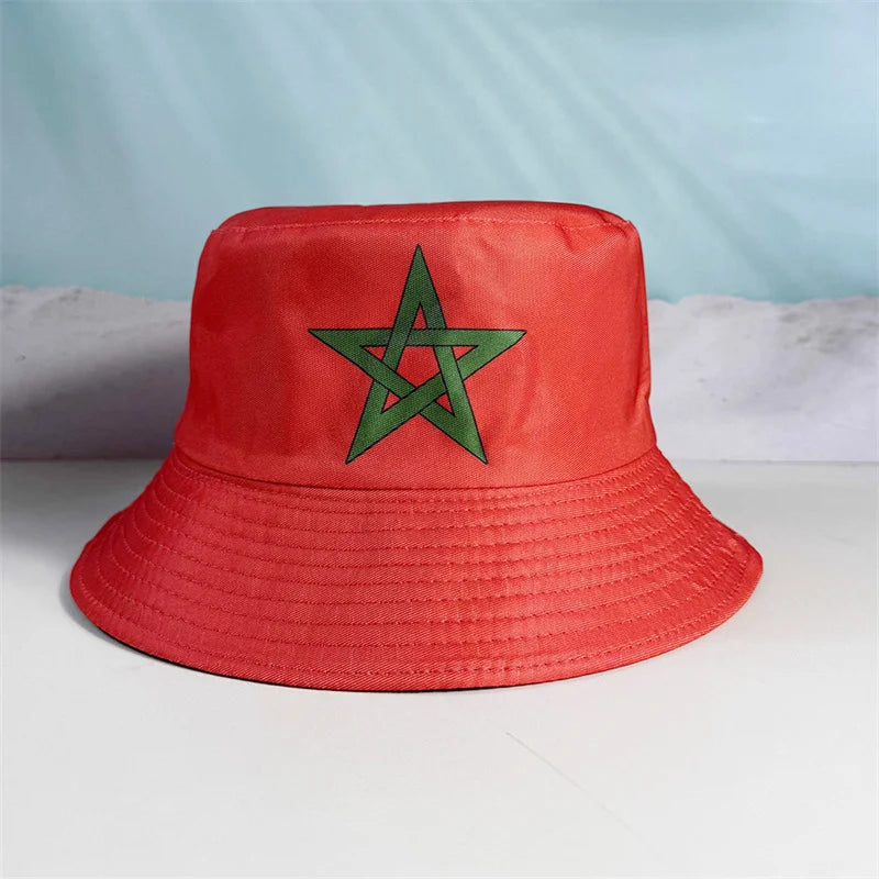 2026 Reversible National Flag Bucket Hat for Football Fans - Perfect for Parties and Sun Protection!