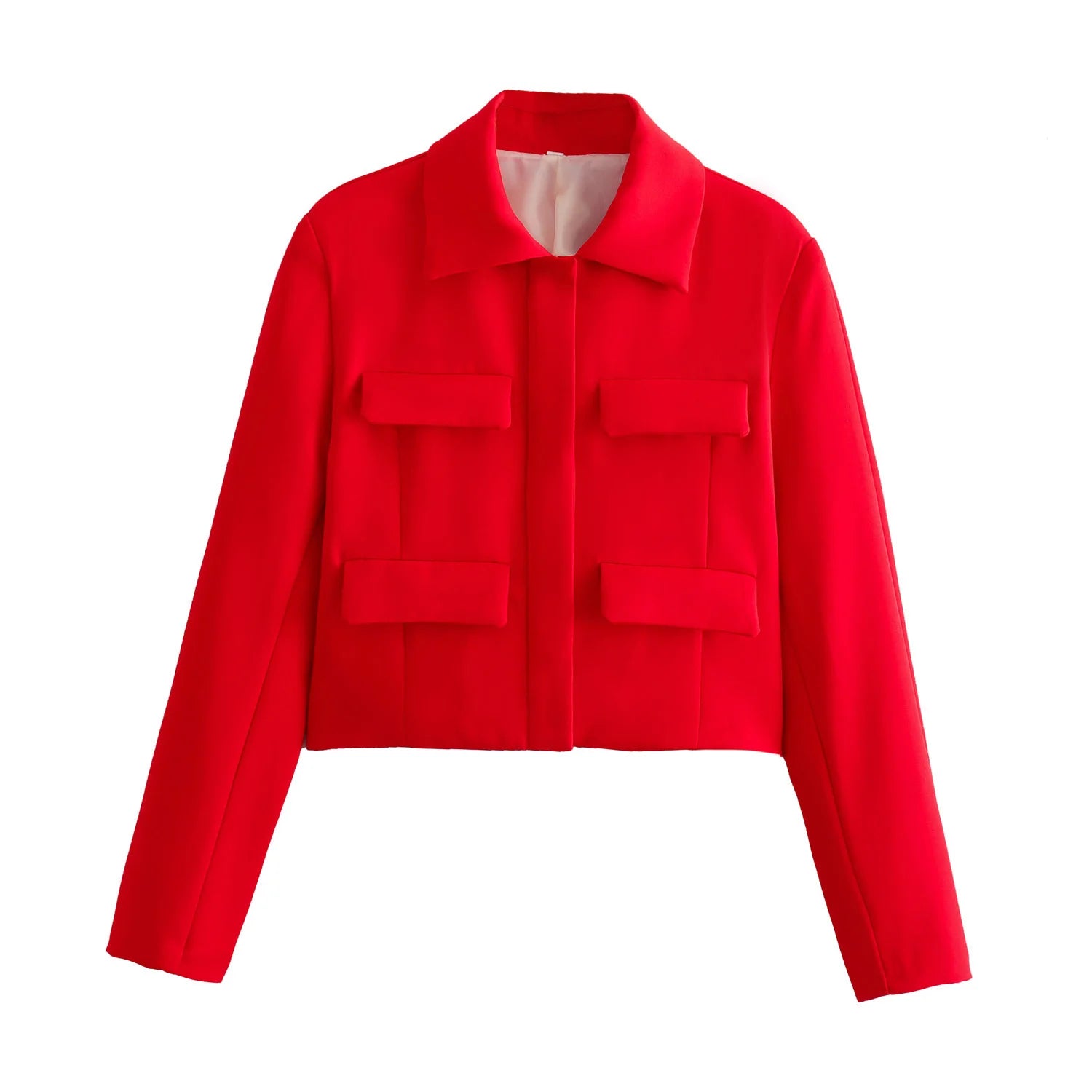 Chic Women's Vintage Turn-Down Collar Short Coat - Perfect for Office and Casual Wear