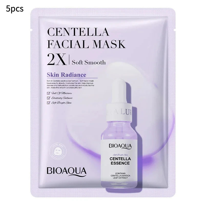 Revitalize Your Skin with 20Pcs Centella Collagen Face Masks - Hydrating & Refreshing Sheet Masks Infused with Hyaluronic Acid and Vitamin C