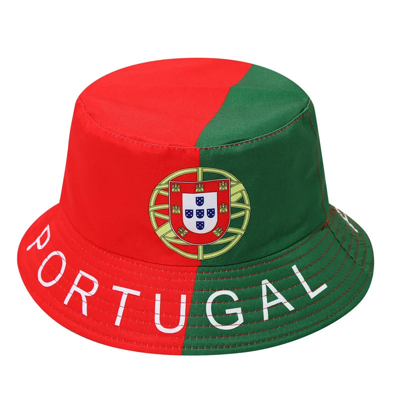 2026 Reversible National Flag Bucket Hat for Football Fans - Perfect for Parties and Sun Protection!