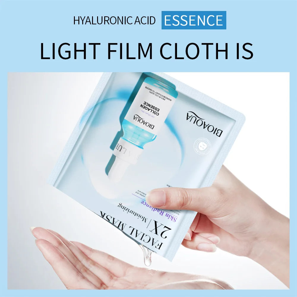 Revitalize Your Skin with 20Pcs Centella Collagen Face Mask - Hydrating & Refreshing Sheet Masks Infused with Hyaluronic Acid and Vitamin C
