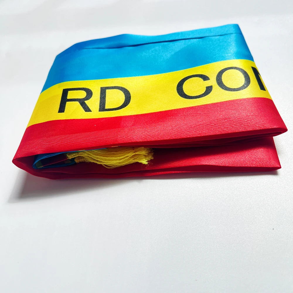 Show Your Pride with the 2026 Double-Sided Printed Satin Congo Flag Scarf - Perfect for Sports, Events, and More!