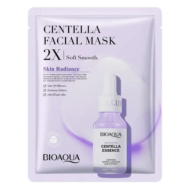 Revitalize Your Skin with 20Pcs Centella Collagen Face Masks - Hydrating & Refreshing Sheet Masks Infused with Hyaluronic Acid and Vitamin C