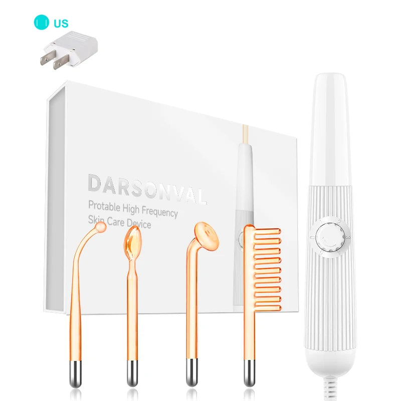 Revitalize Your Skin with the High Frequency Electrode Wand Machine - Neon Electrotherapy for Acne Spot and Wrinkle Removal!