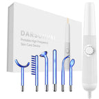 Transform Your Skin: Blue 6-in-1 High Frequency Facial Machine for Anti-Aging & Acne Removal with Neon & Argon Wands