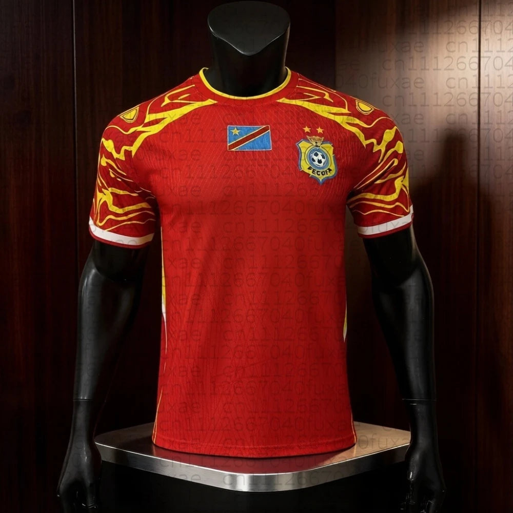 Congo National Team Away Jersey - Breathable & Quick Drying Sports Football Jersey for All Seasons, Perfect for Family Matching
