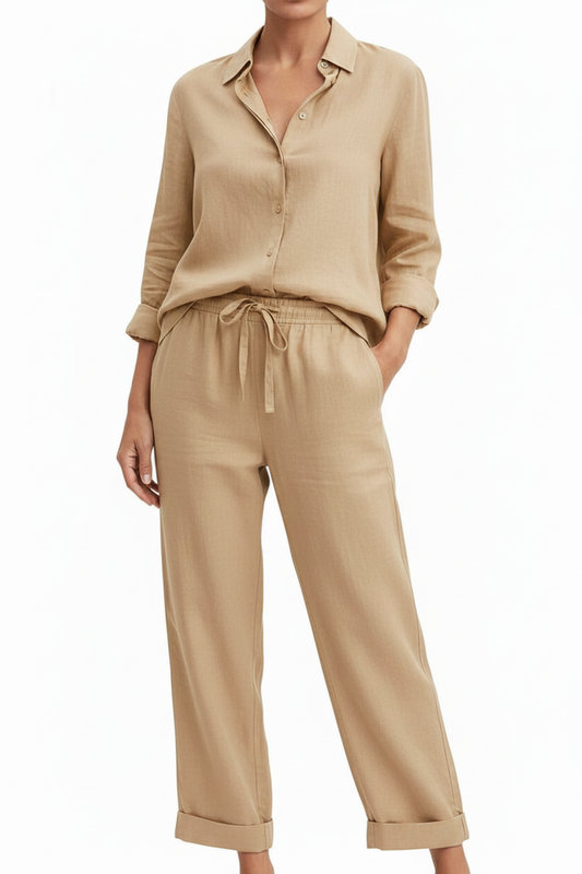Camel Wide-Leg Set
