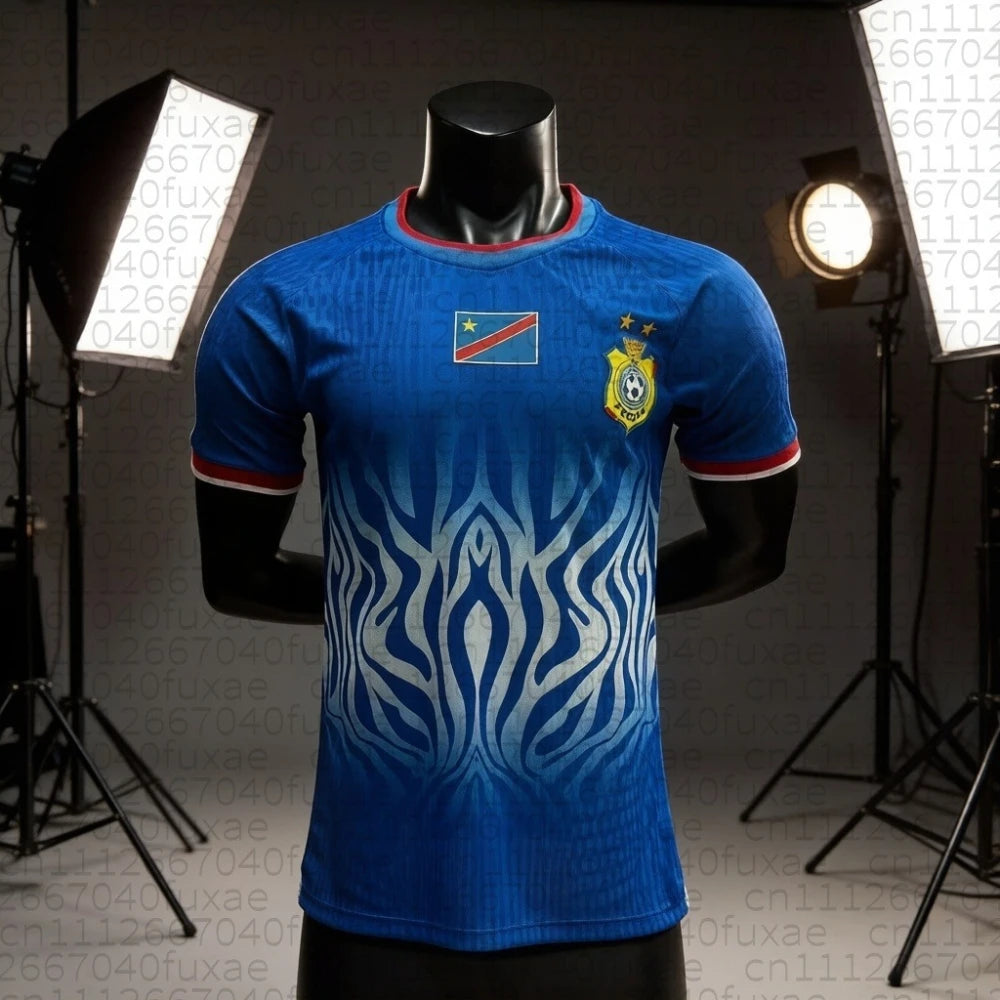 Congo National Team Away Jersey - Breathable & Quick Drying Sports Football Jersey for All Seasons, Perfect for Family Matching